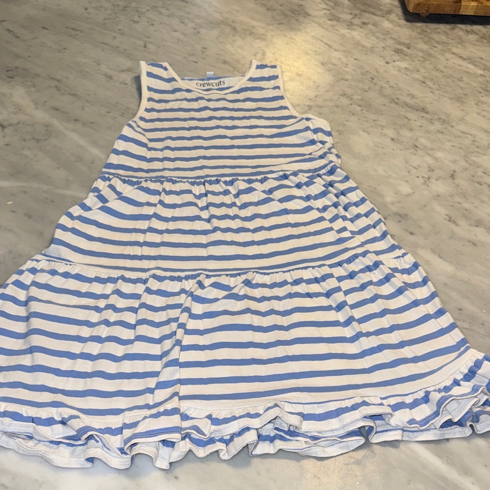 Crewcuts Blue and White Striped Casual Dress